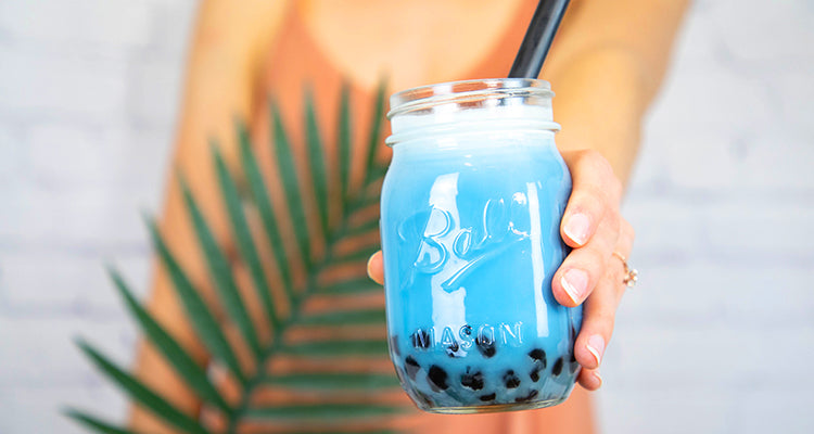 Butterfly Pea Flower Bubble Tea (Butterfly Pea Flower Milk Tea