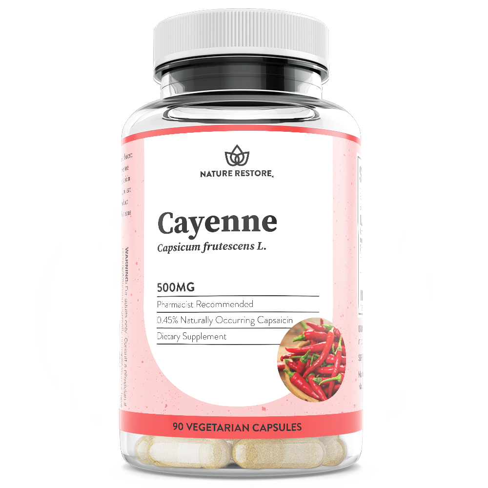 Cayenne Extract Supplement, Standardized to .45% Natural Capsaicin