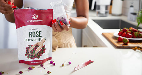 Nature Restore Dried Rose Whole Flowers, Buds, and Petals