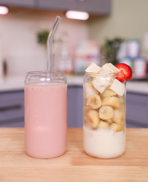 Fuel Up in 5: The 5-Ingredient Strawberry Tofu Protein Smoothie