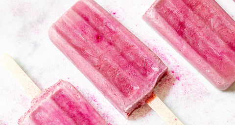 Dragon Fruit Popsicles made with Nature Restore Dragon Fruit Powder