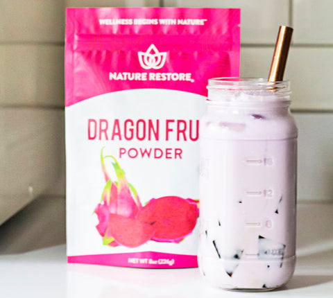 Dragon Fruit Grass Jelly Drink