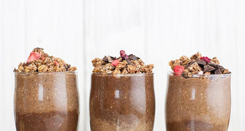 easy and delicious Vegan Healthy chocolate chia seed pudding 