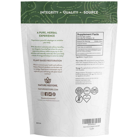 Nature Restore Jiaogulan loose leaf tea 4oz, 113 Grams