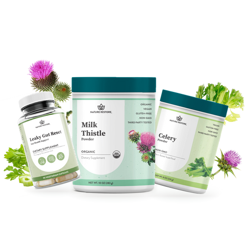 The Complete Reset Trio: Milk Thistle, Celery, Leaky Gut